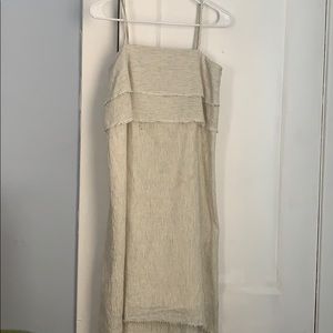 Zara Linen blend midi dress